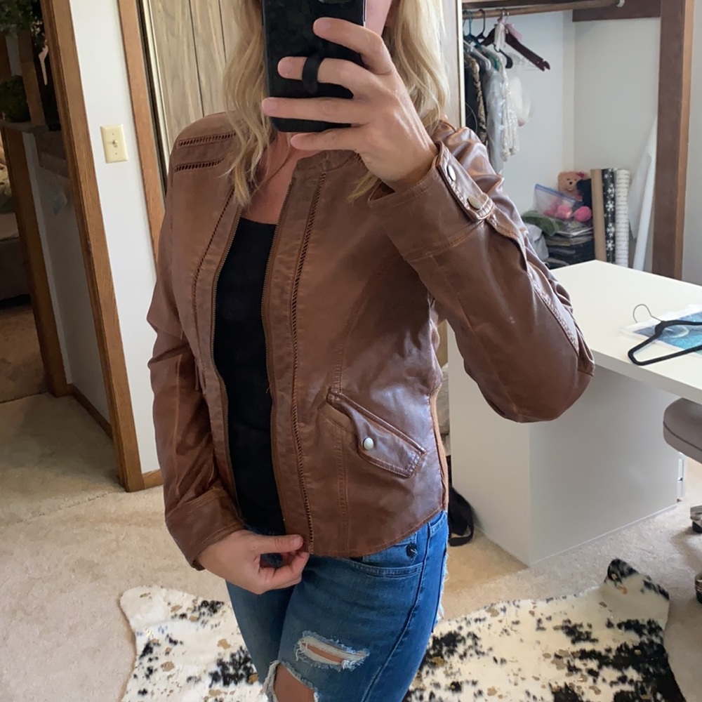 Faux leather jacket